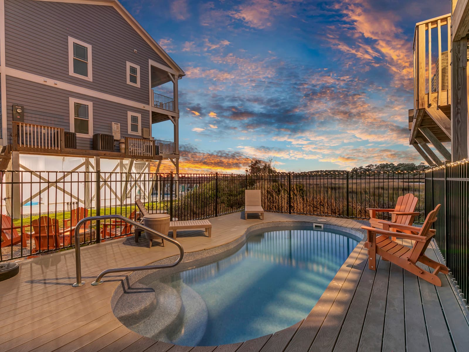 Take a sunset dip by the marsh