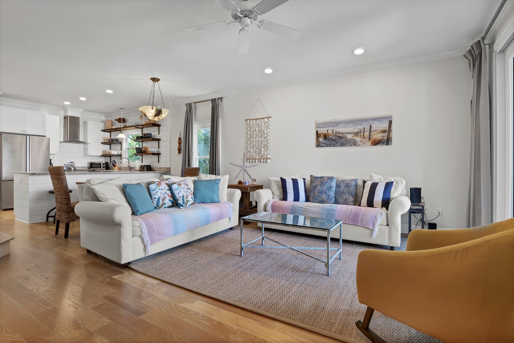 Relax in the cozy living room with plenty of seating