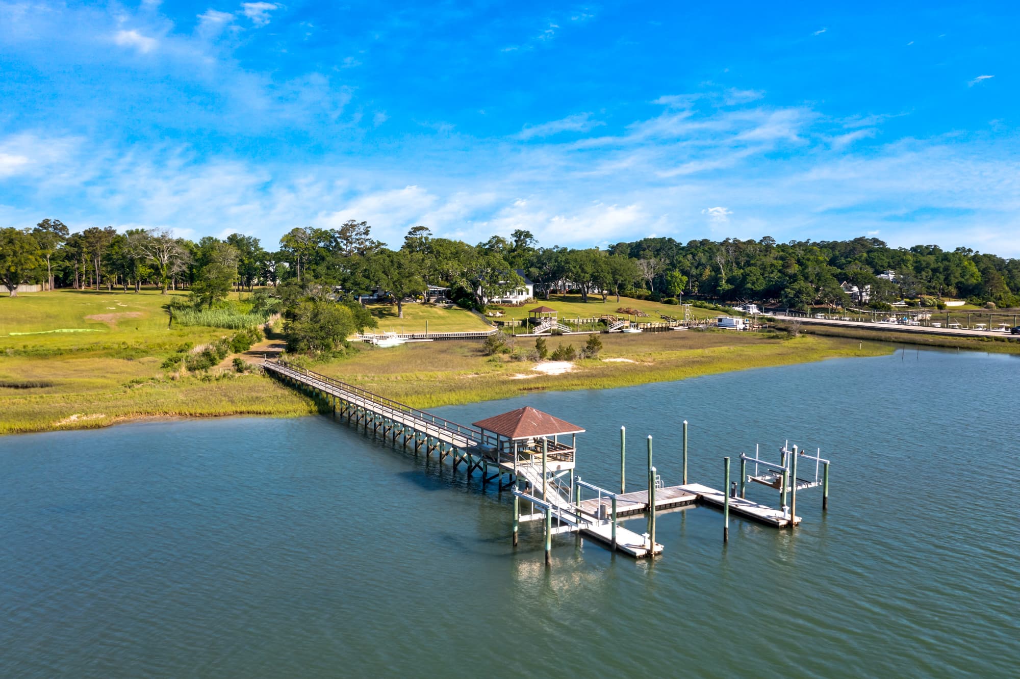 Larger, deep water dock with 2 dry lifts