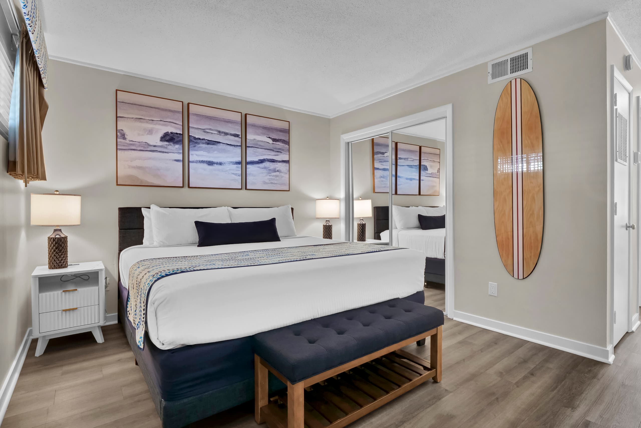 Comfortable king-sized bed