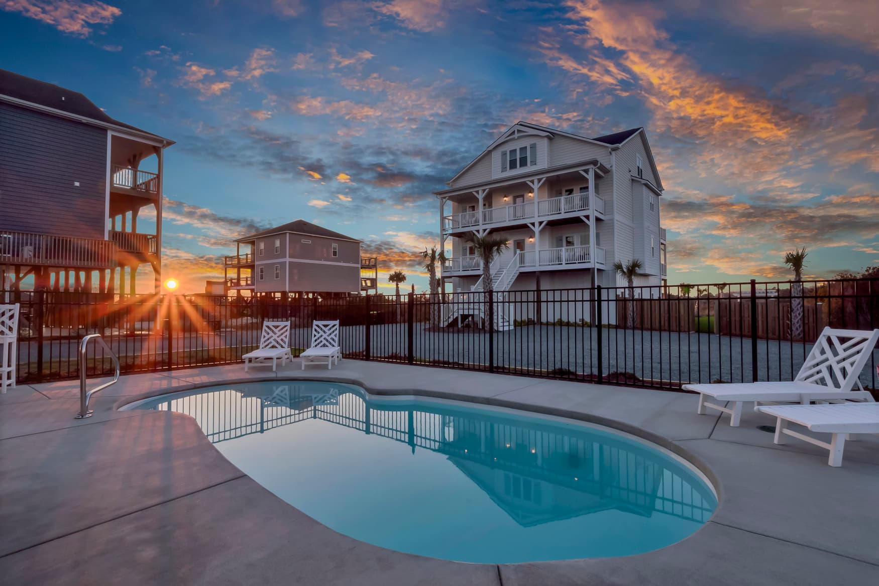 Enjoy this sparkling pool at Sunset Tide
