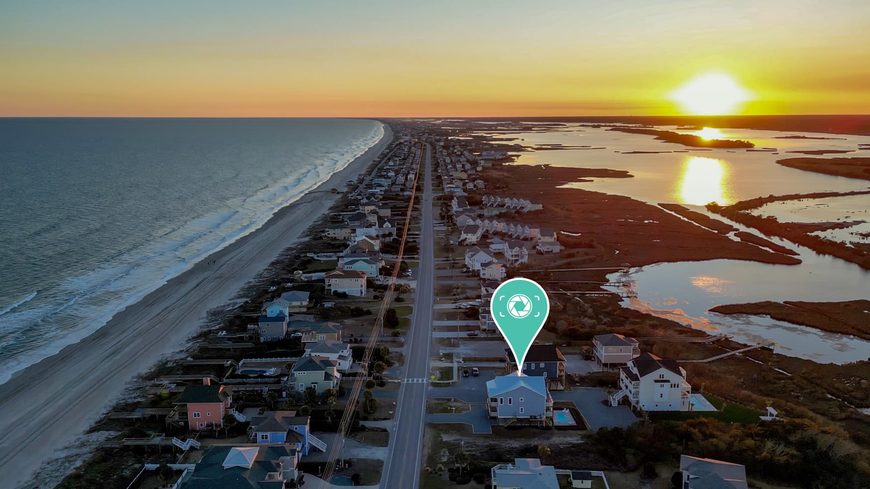 Ocean access directly across the street from Sunset Tide