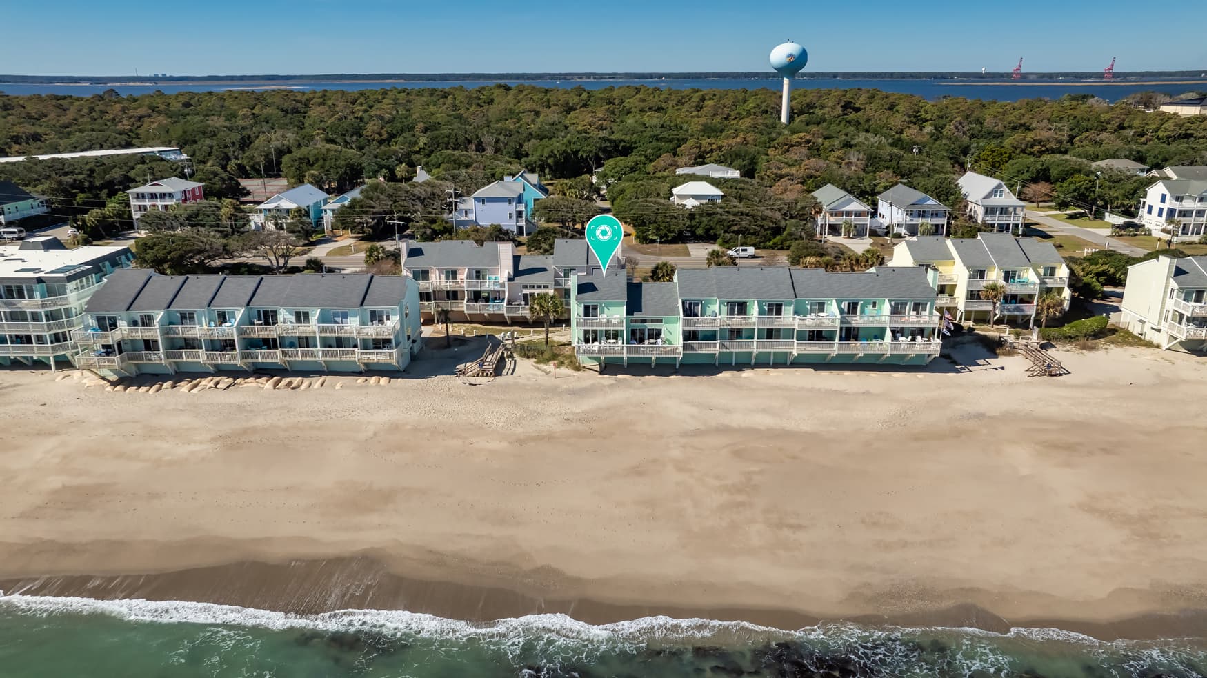Right on the ocean