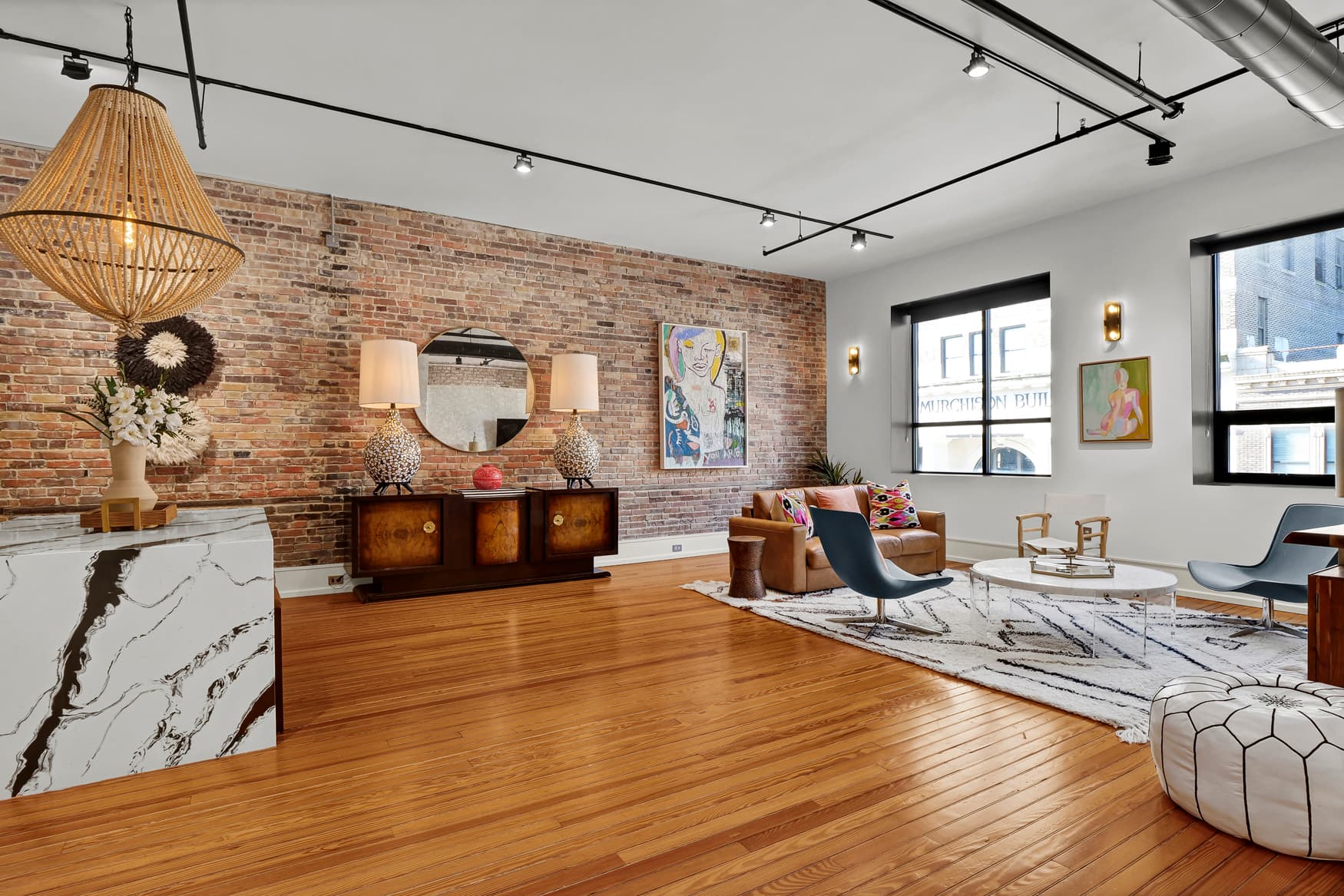 Living Area with Queen Sofa Bed