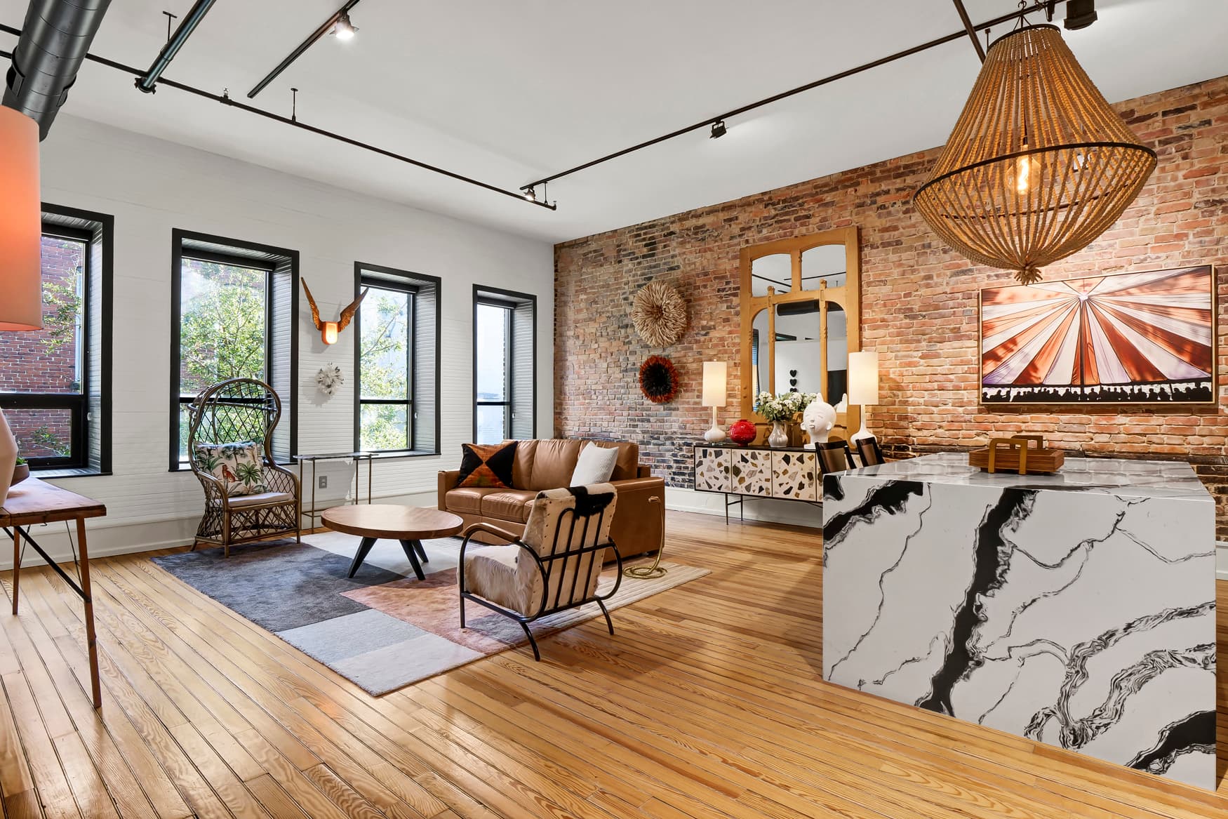 Living Area with Queen Sofa Bed
