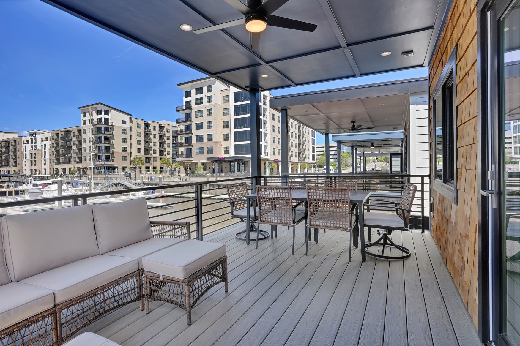 Waterfront terrace