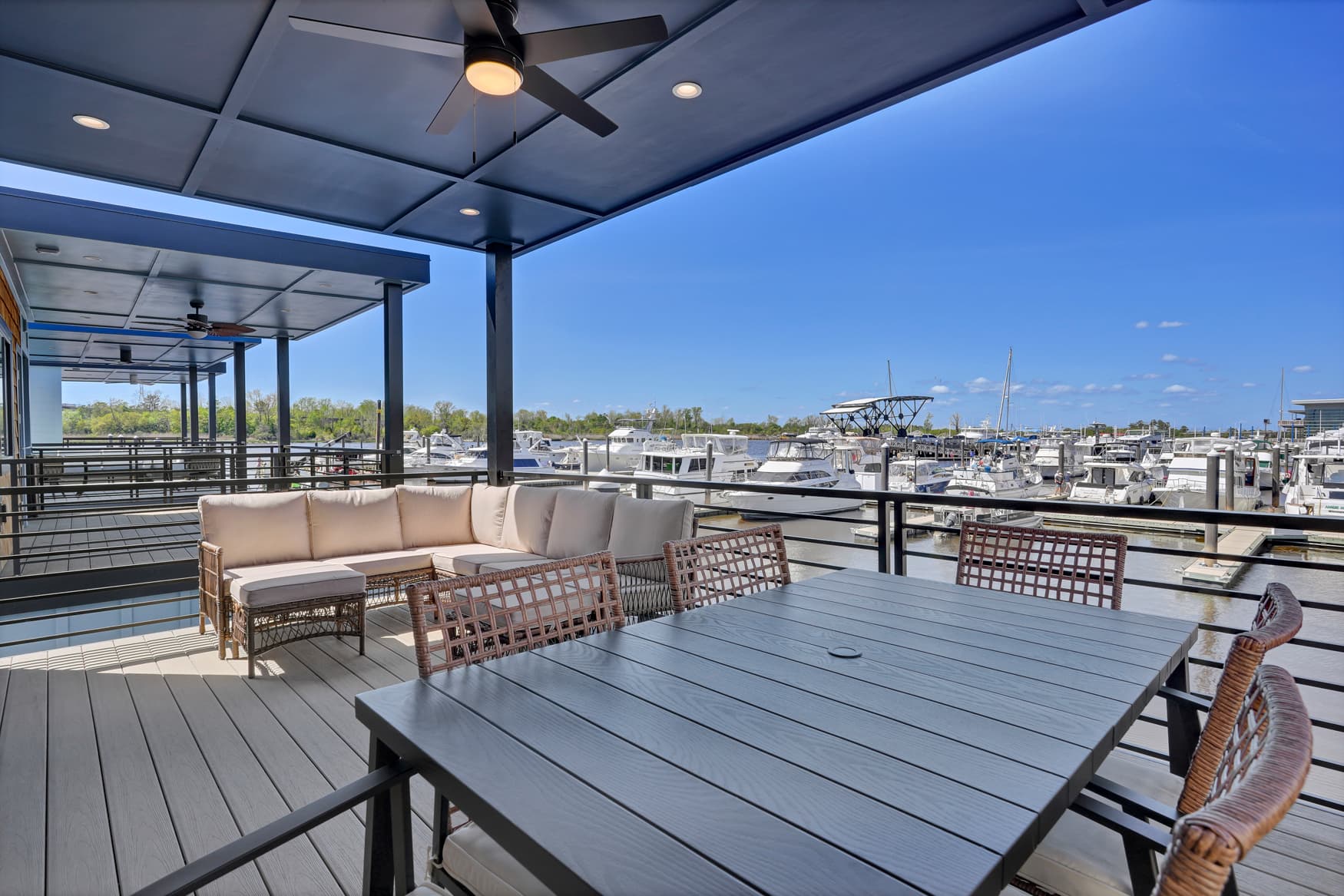Waterfront terrace