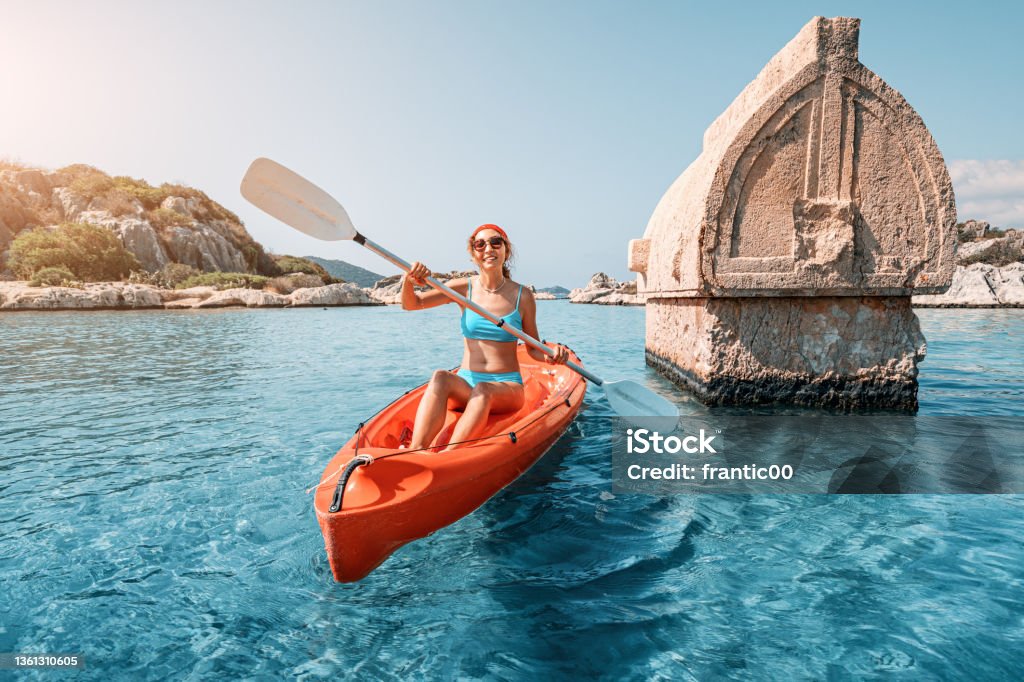 Kayaking along the coast