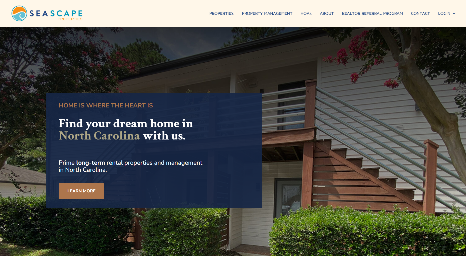 Sweyer Property Management long-term rentals portal — find your dream home in North Carolina