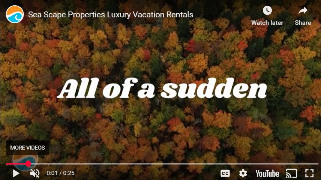 Sea Scape Properties luxury vacation rentals video preview