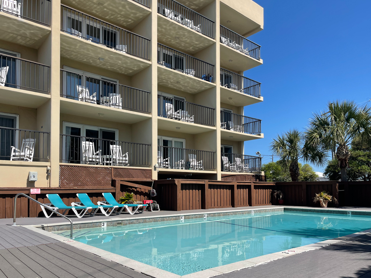Summer Sands saltwater pool and sundeck