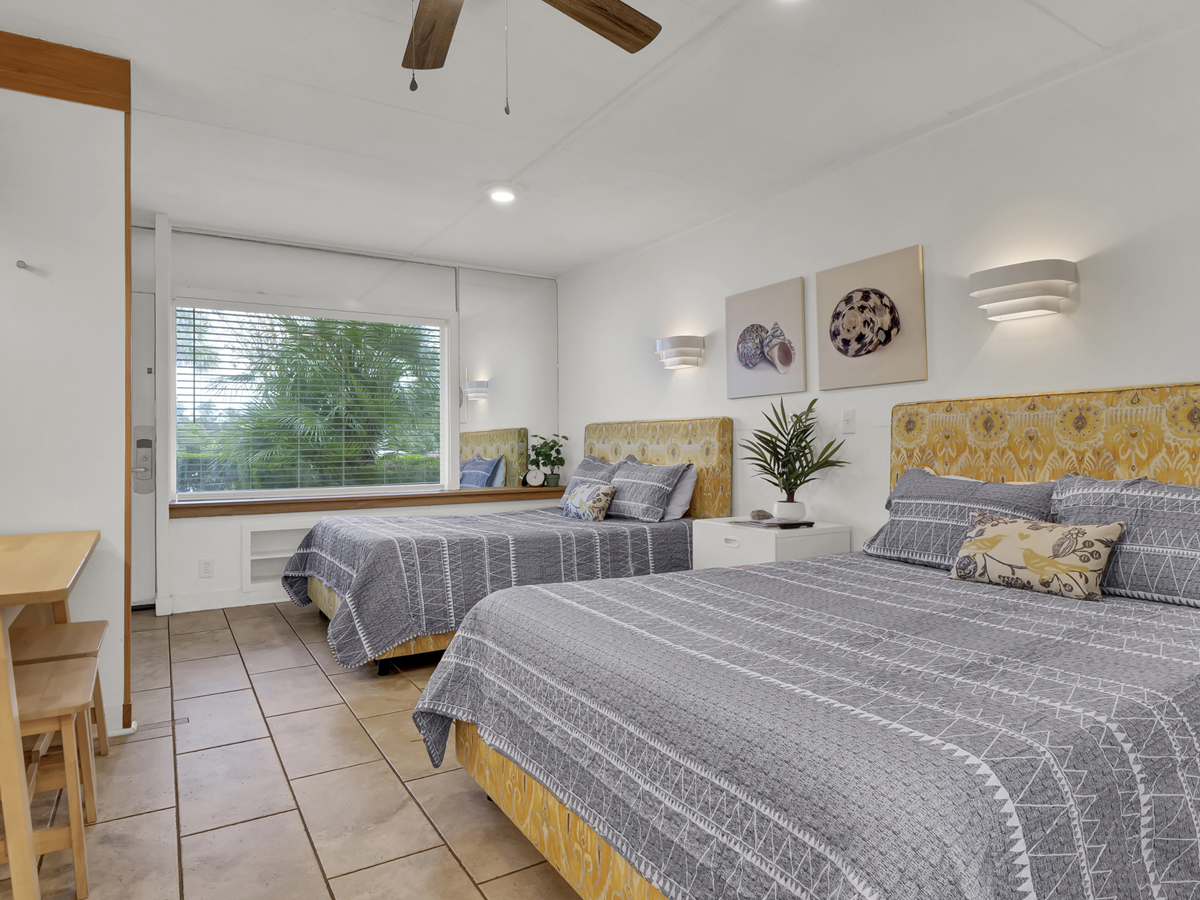 Bright bedroom interior at The Waterway