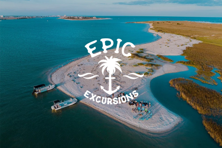 Aerial view of an Epic Excursions island adventure